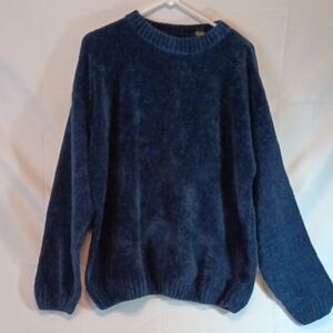 Women's Bachrach Dark Blue Oversized Sweater, Size L